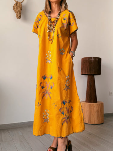 Vestido KALAMI RUMI mostaza