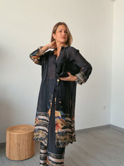 Conjunto AGAVAR seda negro
