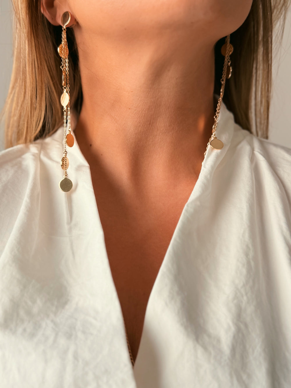 Pendientes colgador dorado