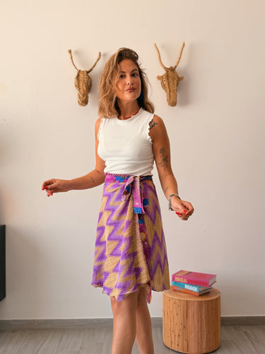Falda corta seda mod.6