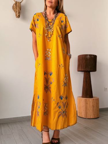 Vestido KALAMI RUMI mostaza