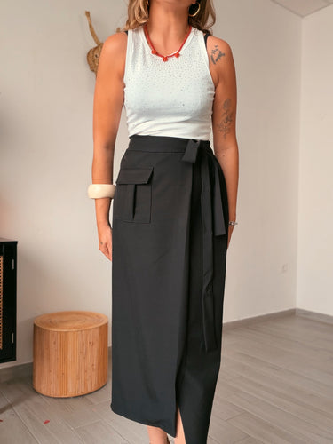 Top strass blanco