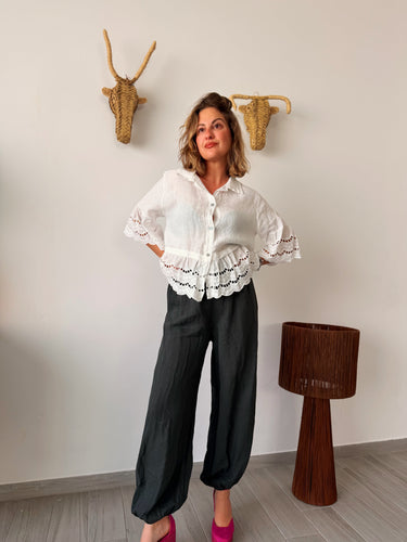Camisa VOLTER lino blanca