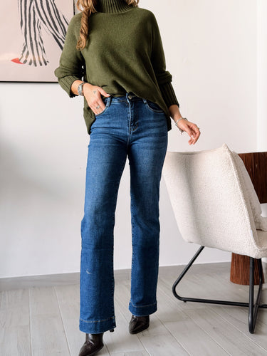 Denim push up straigh