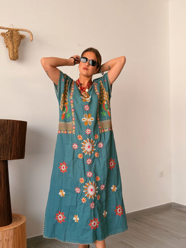Vestido KALAMI petróleo