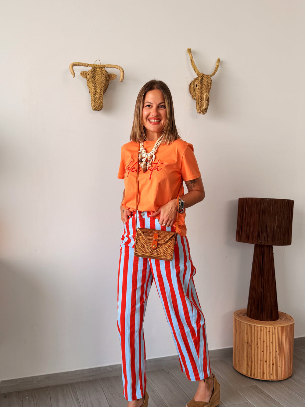 Jeans rayas combinado