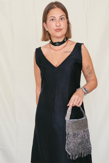 Vestido seda negro