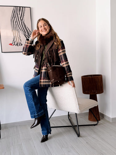 Blazer Gales flecos azul