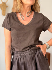 Camiseta basic marrón