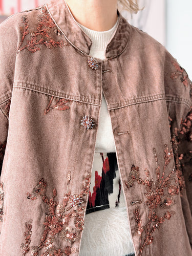 Chaqueta denim TUARTET lentejuelas