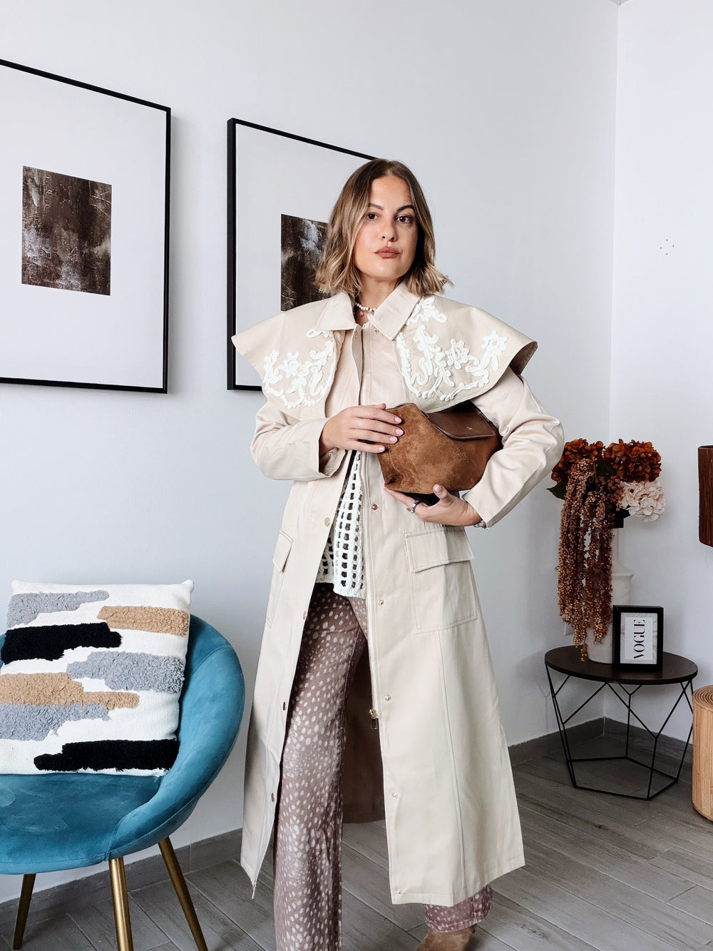 Denim bambi estampado