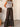 Pantalón lino chocolate perforado