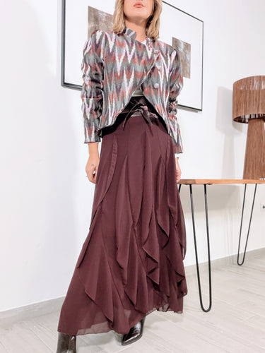 Falda gasa burgundy