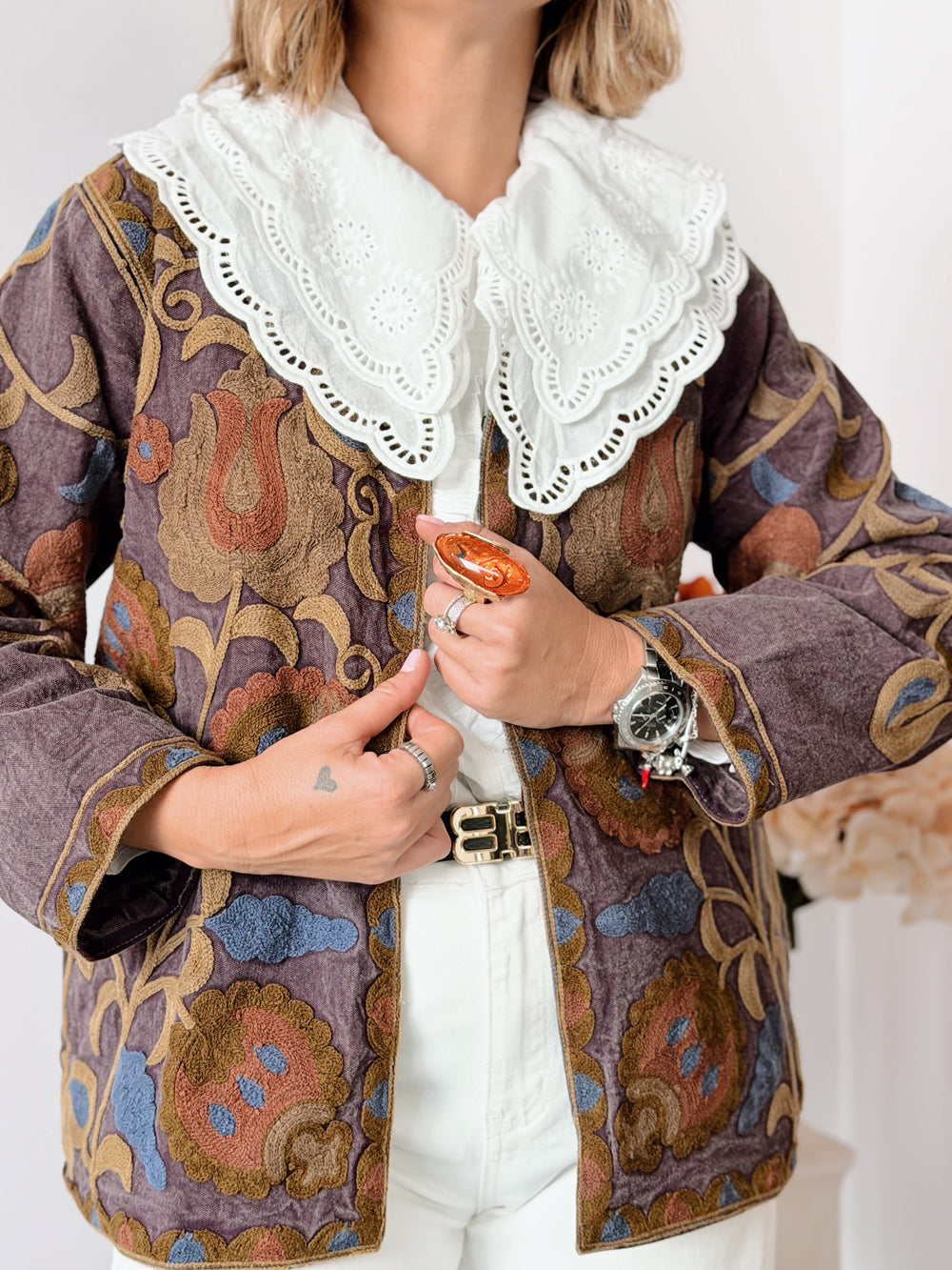 Suzani indio bordado
