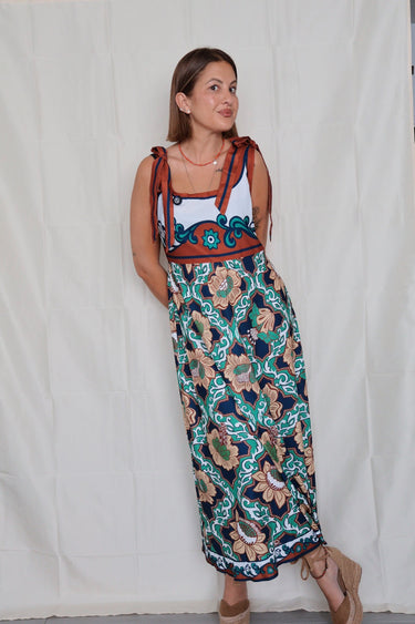 Vestido mosaico estampado