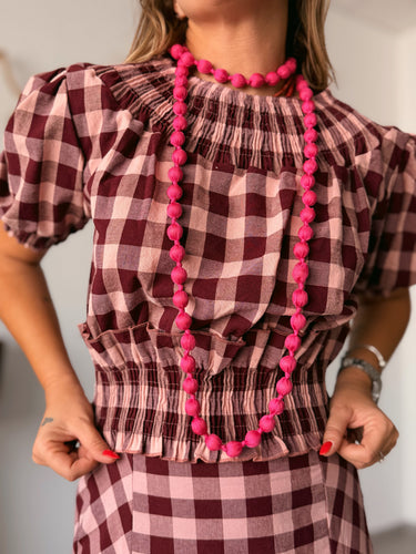 Collar bubble rosa