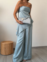 Conjunto LATRES raso azul