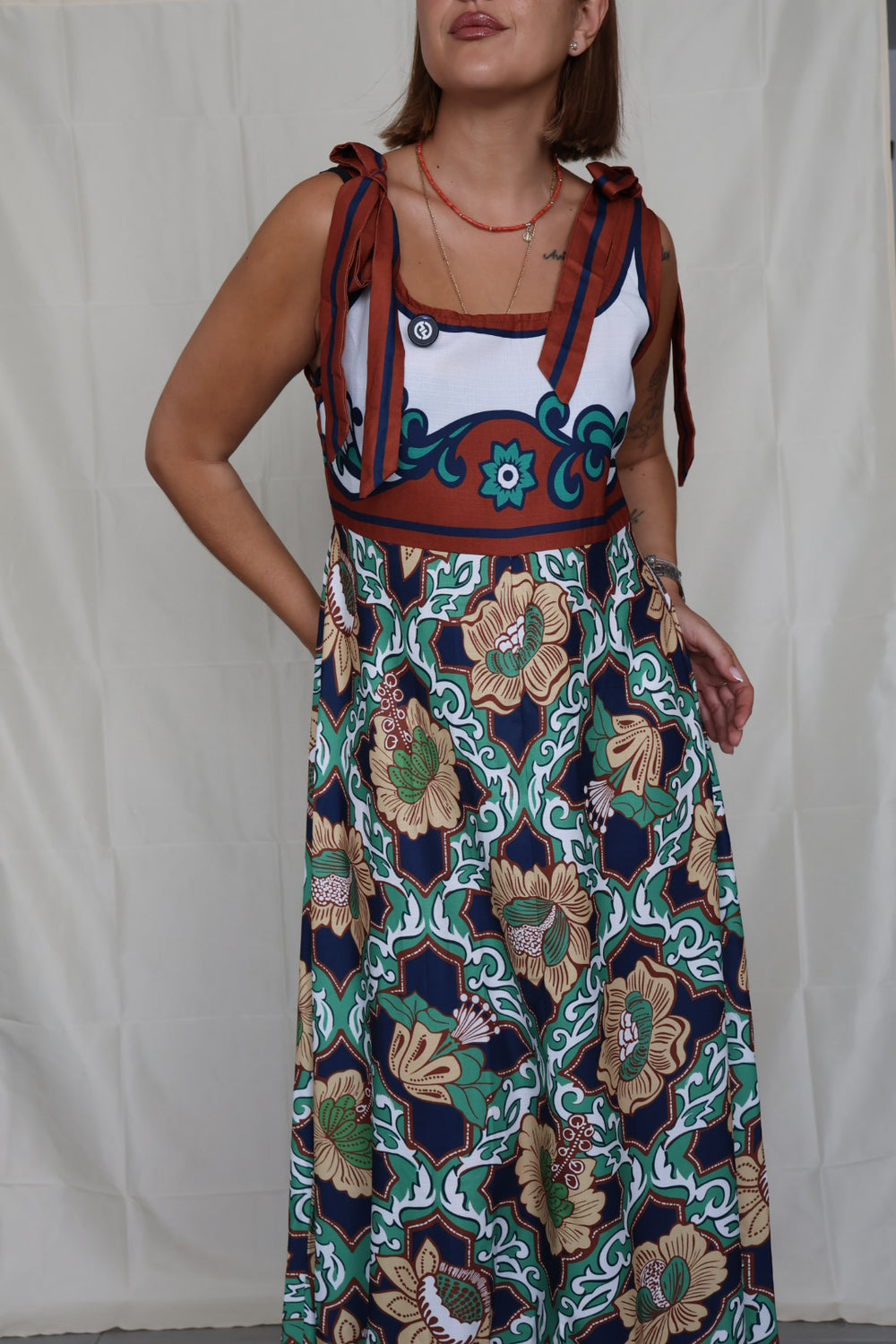 Vestido mosaico estampado