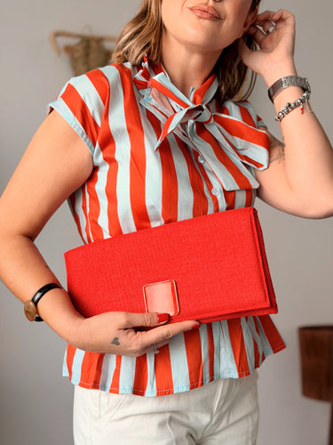 Camisa stripe celeste lazada