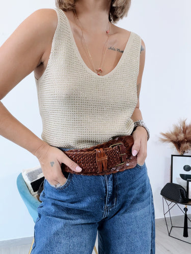 Top STRASS beige