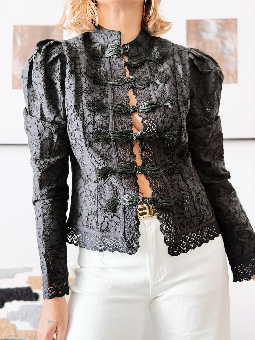 Chaqueta COSETY encaje negra