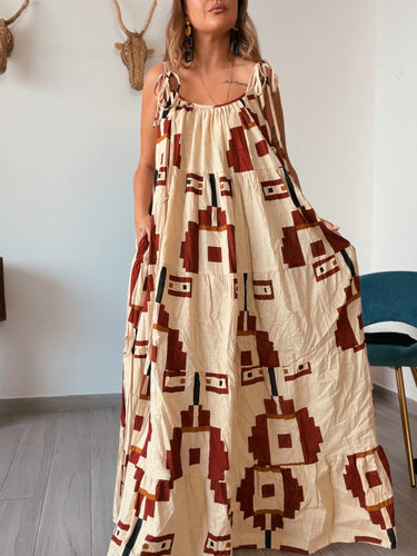 Vestido indio GAVIRA estampado