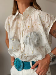 Blusa tacha blanca