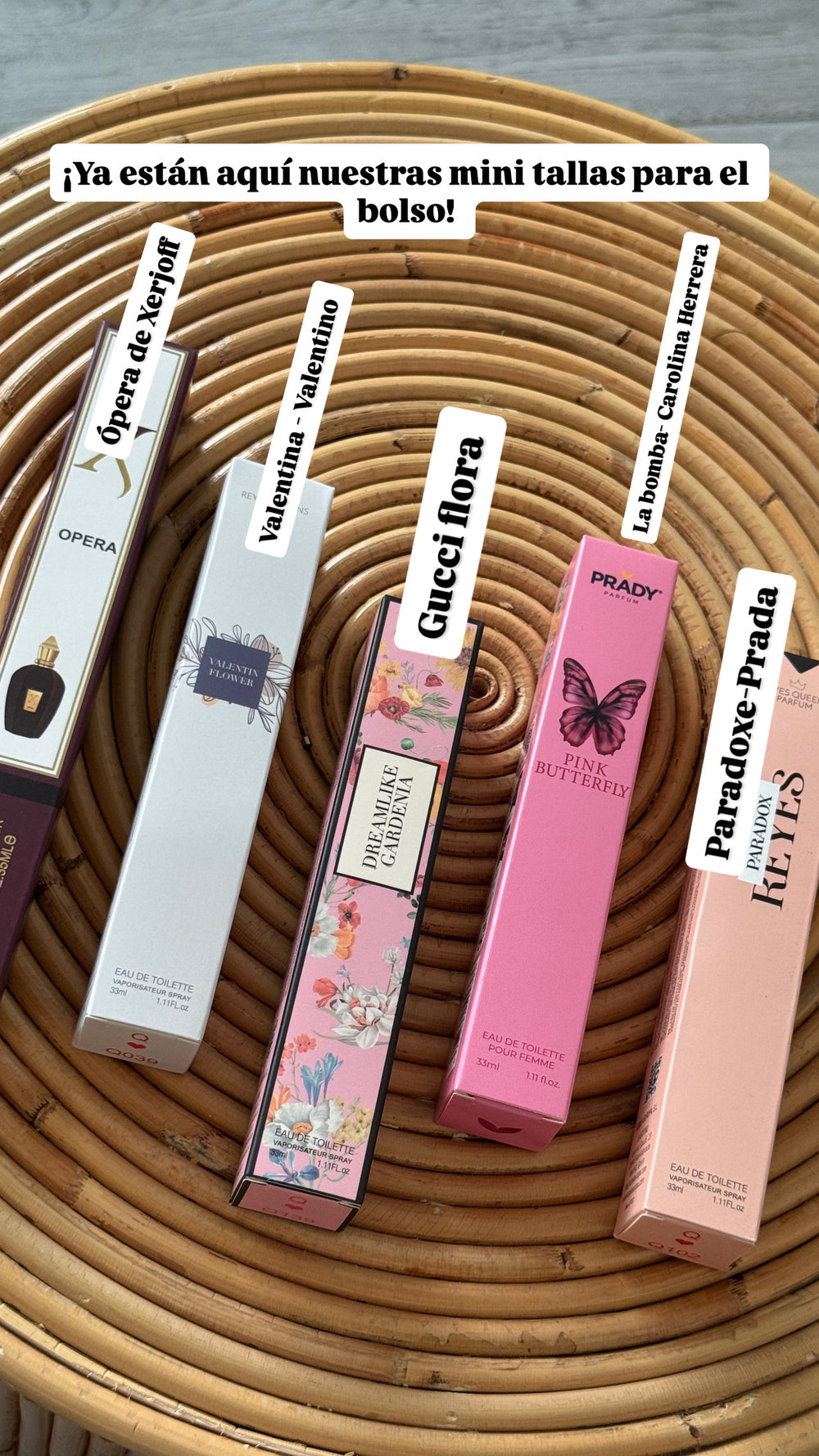 Mini tallas perfumes
