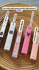 Mini tallas perfumes