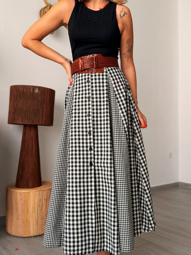 Falda vichylover negra