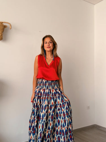 Falda india MUSAR azul