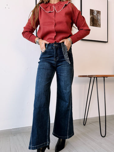 Denim tintada oscura lazo
