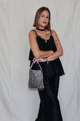 Set PARSA negro seda
