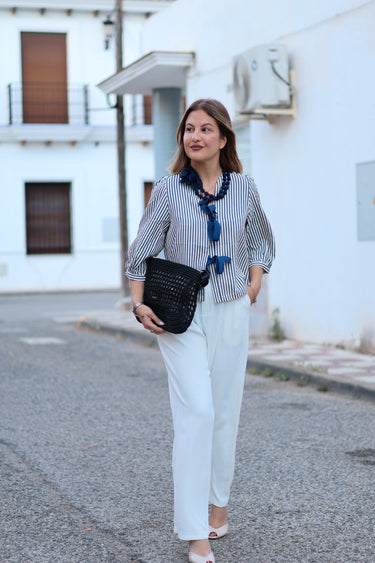 BLUSA LAZADA STRIPE AZUL