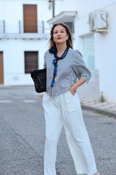 BLUSA LAZADA STRIPE AZUL