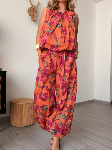 Conjunto DENUIR estampado floral
