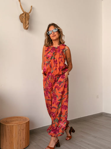 Conjunto DENUIR estampado floral