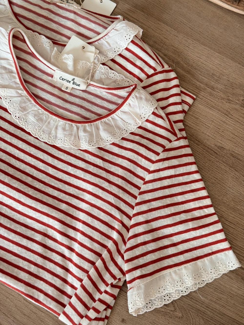 Camiseta stripe roja