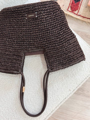 Bolso mimbre CHARLOT chocolate