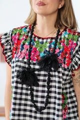 Vestido KALAMI VICHY negro