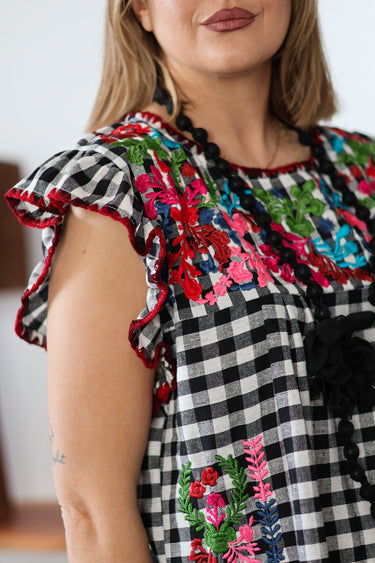 Vestido KALAMI VICHY negro