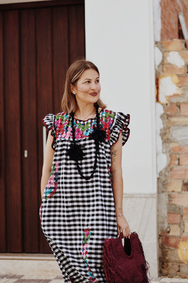 Vestido KALAMI VICHY negro