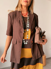 Chaqueta VANITY lino chocolate