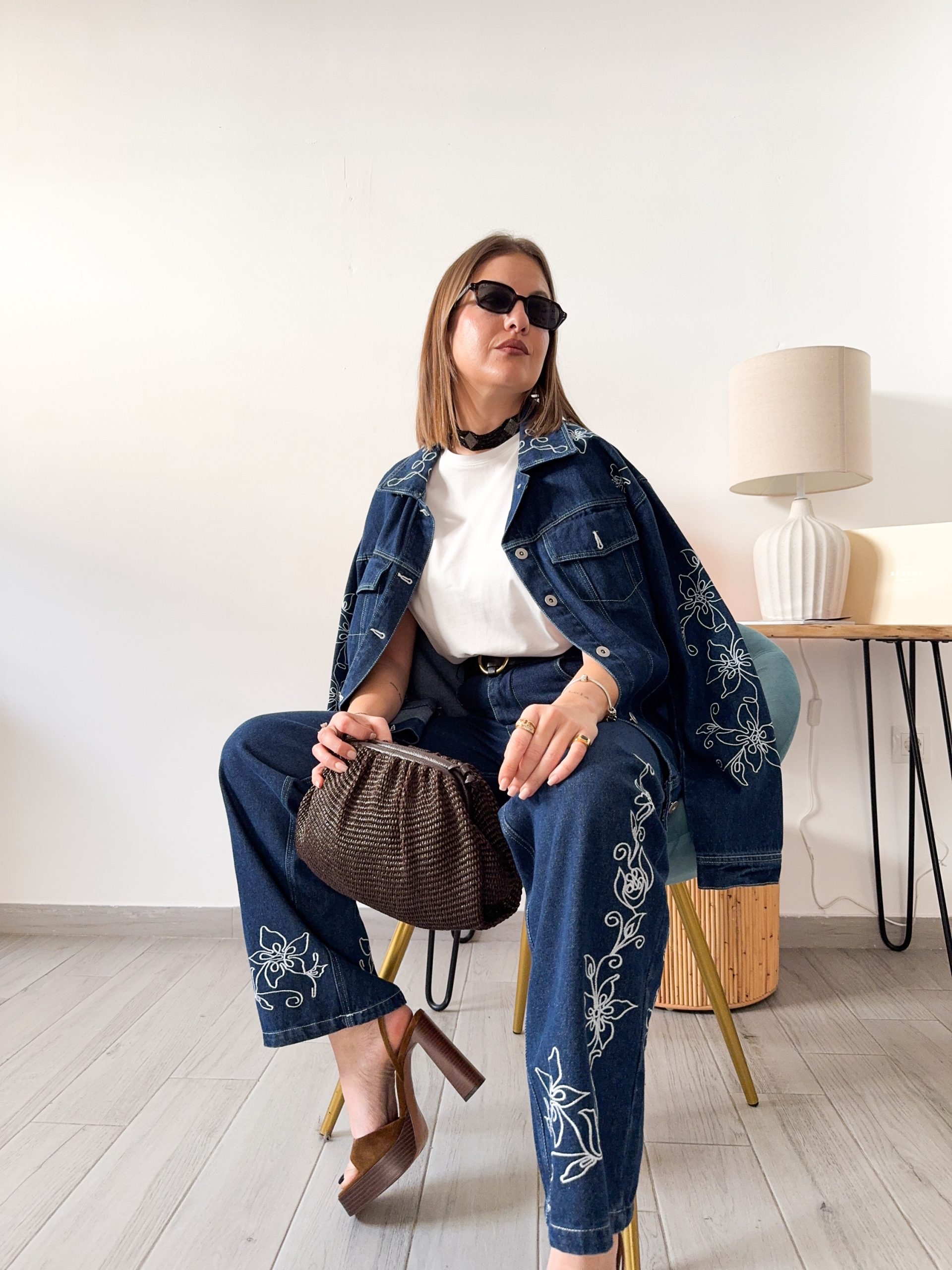 Conjunto denim bordado SUATT