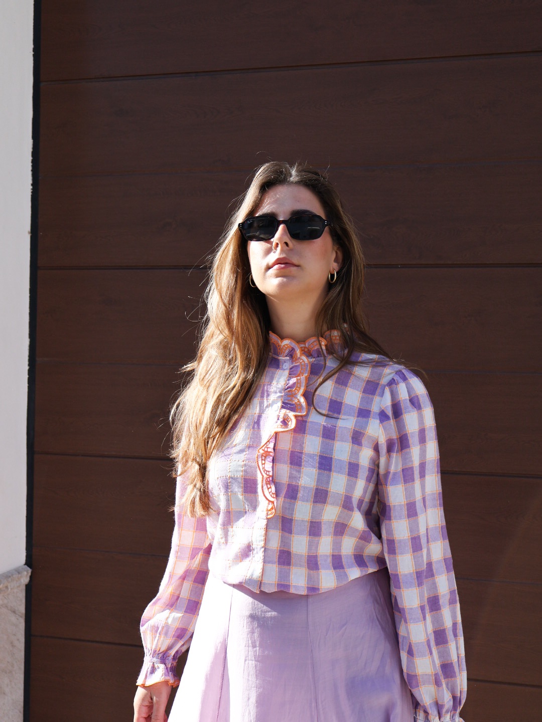 Blusa VICHY trend malva