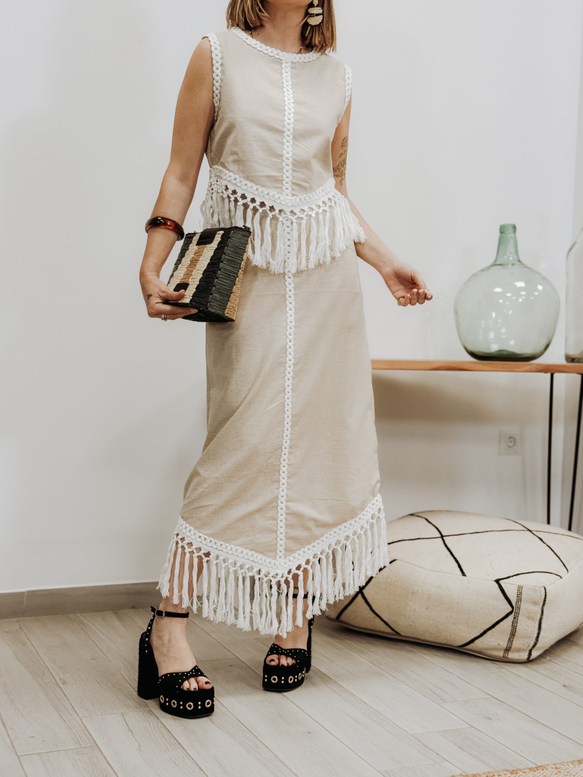 Conjunto ALFARER flecado beige