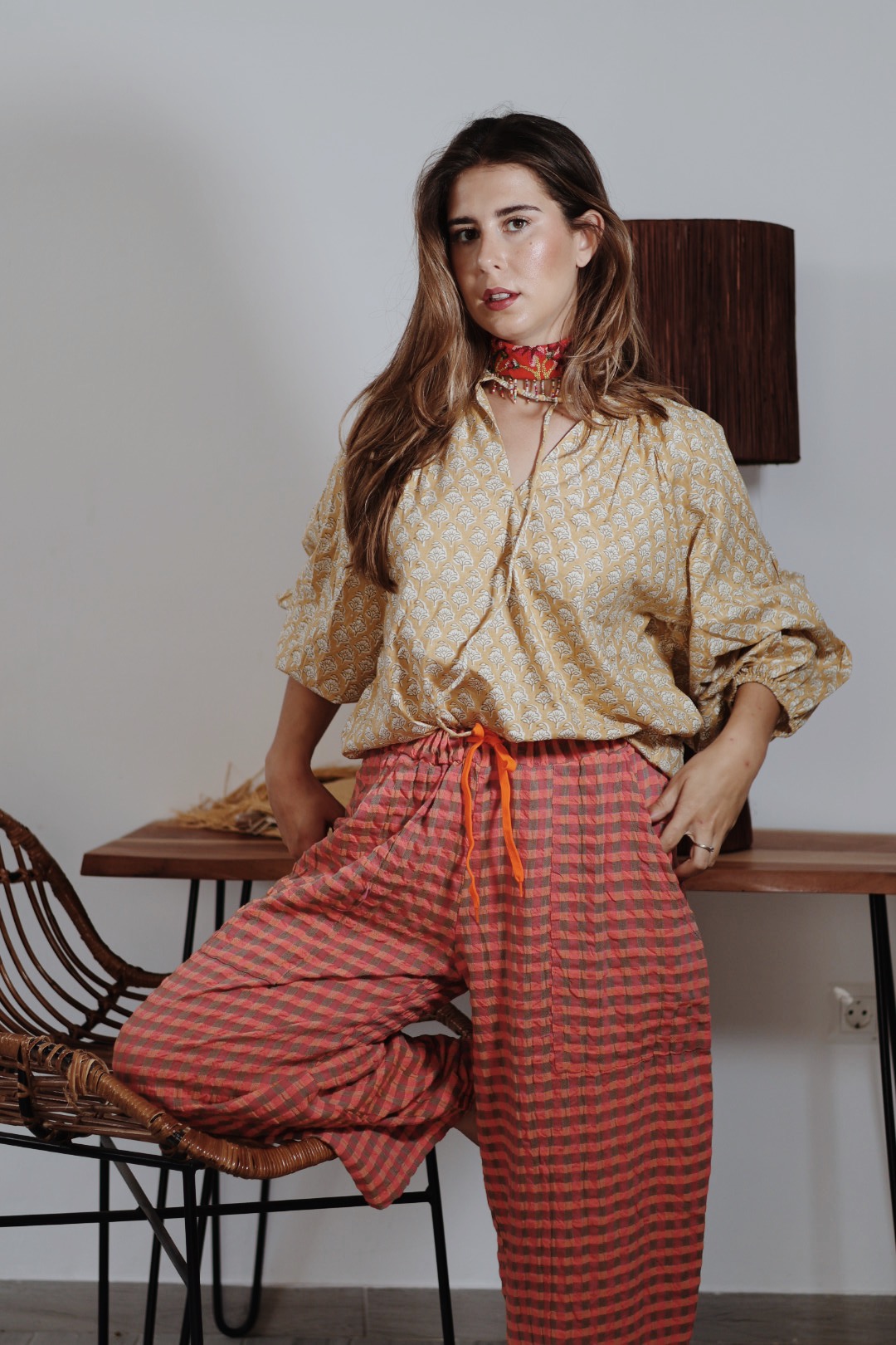 Pantalón VICHYLOVER rosa