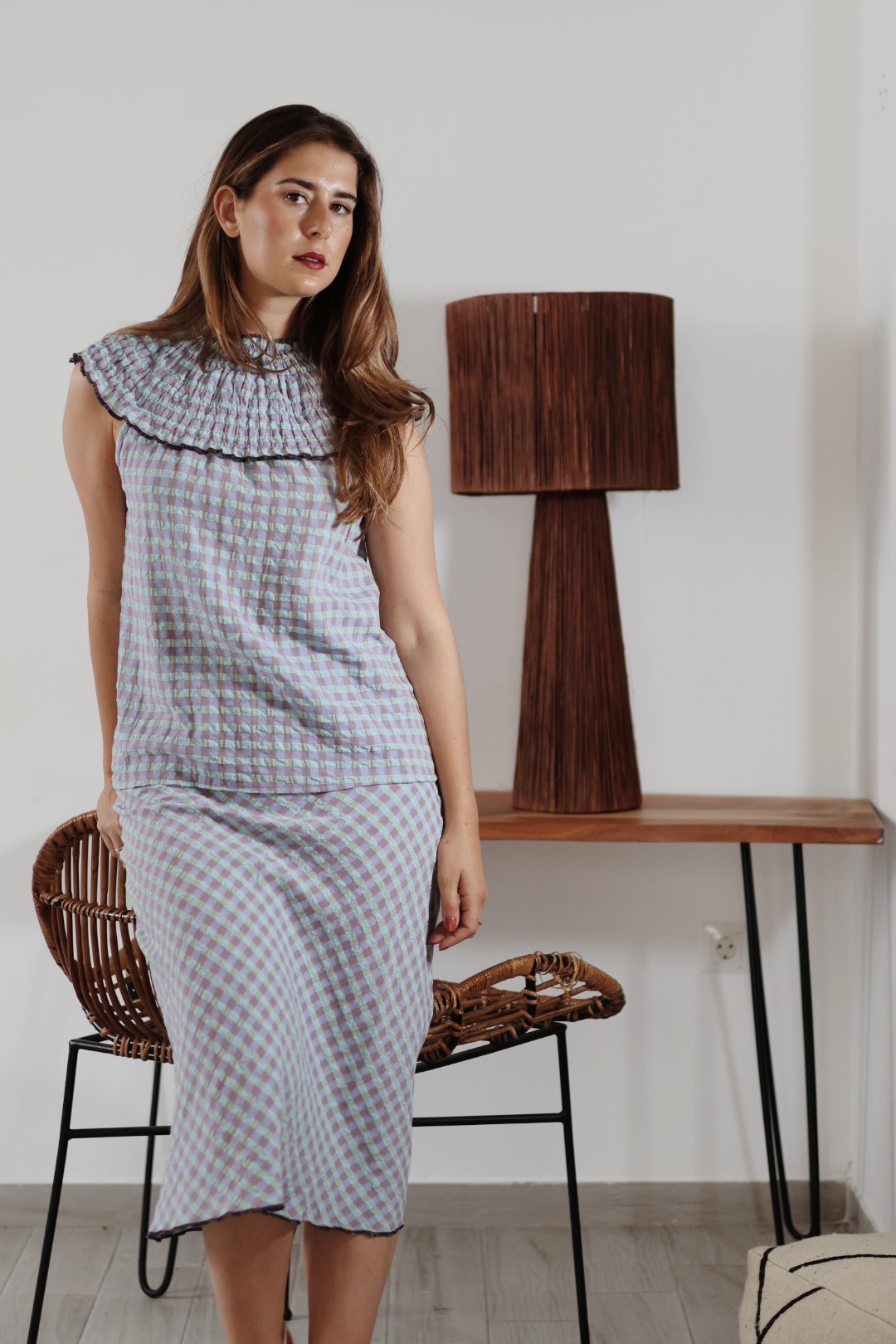 Conjunto ELISE celeste y verde agua