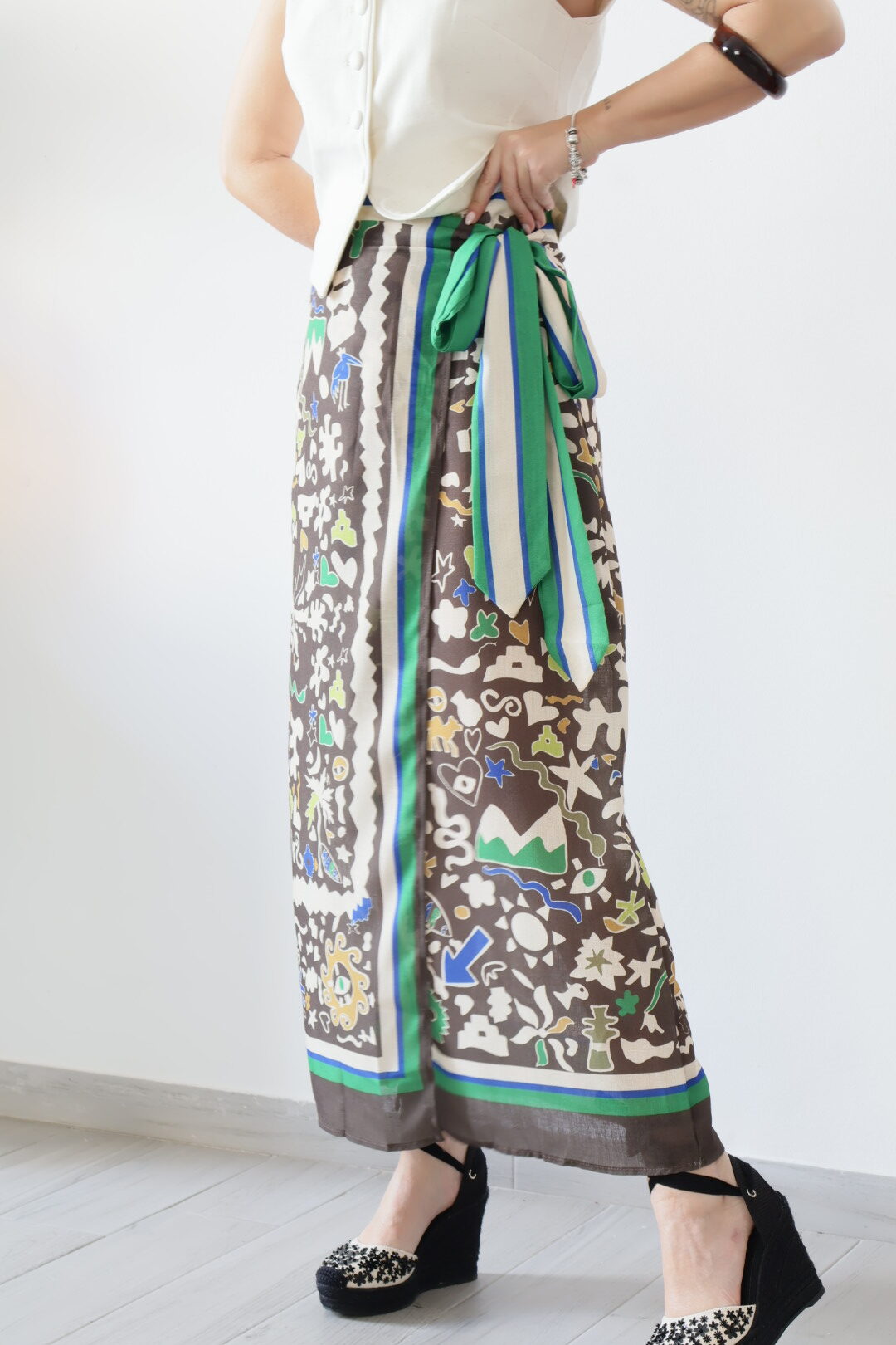 Falda pareo COMRASA estampada