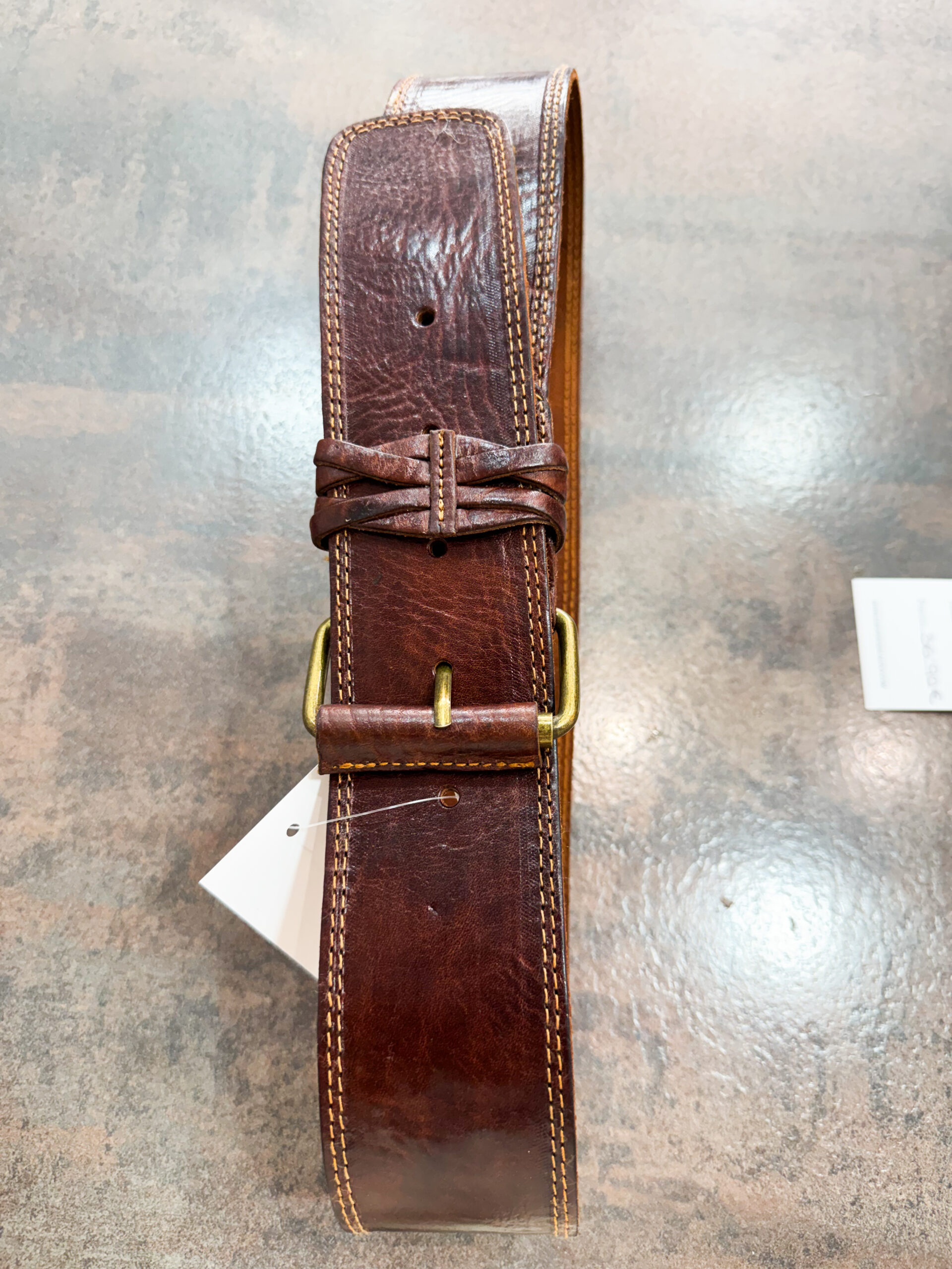 Cinturón piel hebilla 80cm